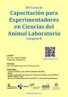 XIV Curso de Capacitación para Experimentadores en Ciencias del Animal Laboratorio. Categoría B. Cartel XIV Curso de Capacitación para Experimentadores en Ciencias del Animal Laboratorio. Categoría B.