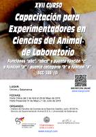 XVII Curso de Capacitación para Experimentadores en Ciencias del Animal Laboratorio. Cartel XVII Curso de Capacitación para Experimentadores en Ciencias del Animal Laboratorio.