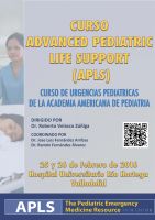 Curso Advanced Pediatric Life Suport (APLS). Cartel Curso Advanced Pediatric Life Suport (APLS).