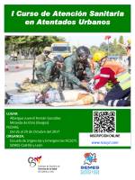 I Curso de Atención Sanitaria en Atentados Urbanos. Cartel I Curso de Atención Sanitaria en Atentados Urbanos.