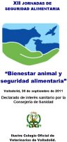 Cartel XII Jornadas de Seguridad Alimentaria. Jornada Bienestar Animal y Seguridad Alimentaria