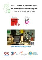 XXXIX Congreso Sociedad Ibérica de Biomecánica y Biomateriales Cartel XXXIX Congreso Sociedad Ibérica de Biomecánica y Biomateriales