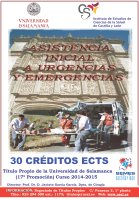 Cartel Diploma de Especialización en asistencia inicial a urgencias y emergencias (Semi-presencial). 17ª Promoción. Título Propio de la Universidad de Salamanca.