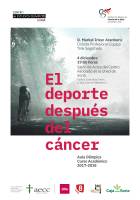 Conferencia El Deporte Después del Cáncer Cartel conferencia El Deporte Después del Cáncer