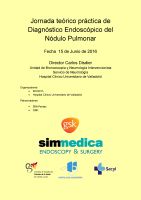 Jornada teórico práctica de Diagnóstico Endoscópico del Nódulo Pulmonar. Cartel Jornada teórico práctica de Diagnóstico Endoscópico del Nódulo Pulmonar.