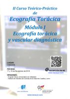 II Curso Teórico-Práctico de Ecografía Torácica. Módulo I. Ecografía torácica y vascular diagnóstica. Cartel II Curso Teórico-Práctico de Ecografía Torácica. Módulo I. Ecografía torácica y vascular diagnóstica.