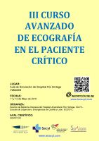 III Curso Avanzado de Ecografía en el Paciente Crítico. Cartel III Curso Avanzado de Ecografía en el Paciente Crítico.