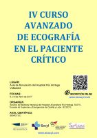 IV Curso Avanzado de Ecografía en el Paciente Crítico. Cartel IV Curso Avanzado de Ecografía en el Paciente Crítico.