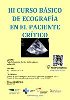 III Curso Básico de Ecografía en el Paciente Crítico. Cartel III Curso Básico de Ecografía en el Paciente Crítico.