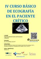 IV Curso Básico de Ecografía en el Paciente Crítico. Cartel IV Curso Básico de Ecografía en el Paciente Crítico.