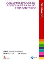 Conceptos Básicos de Economía de la Salud. Cartel Conceptos Básicos de Economía de la Salud.
