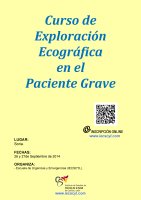 Curso de Exploración Ecográfica en el Paciente Grave. Cartel Curso de Exploración Ecográfica en el Paciente Grave.