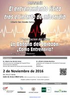 Conferencia: El entrenamiento físico tras el infarto de miocardio Cartel Conferencia: El entrenamiento físico tras el infarto de miocardio.