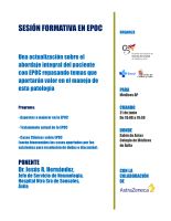 Sesión Formativa: Actualización Abordaje Integral del Paciente con EPOC. Ávila. Cartel Sesión Formativa: Actualización Abordaje Integral del Paciente con EPOC. Ávila.