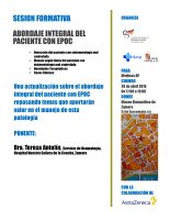 Sesión Formativa: Abordaje Integral del Paciente con EPOC Cartel Sesión Formativa: Abordaje Integral del Paciente con EPOC.