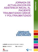 Jornada de sobre atención paciente grave y politraumatizado. Formación Continuada  Salamanca. Jornada