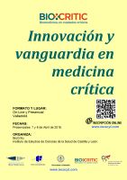 Curso Innovación y Vanguardia en Medicina Crítica . Cartel Innovación y Vanguardia en Medicina Crítica.