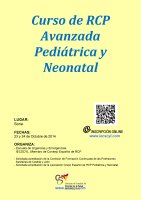 Curso de RCP Avanzada Pediátrica y Neonatal. Cartel Curso de RCP Avanzada Pediátrica y Neonatal.