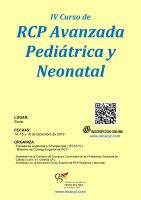 IV Curso de RCP Avanzada Pediátrica y Neonatal. Cartel IV Curso de RCP Avanzada Pediátrica y Neonatal.