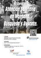 XI Curso de Atención Sanitaria en Montaña. Búsqueda y Rescate. Cartel XI Curso de Atención Sanitaria en Montaña. Búsqueda y Rescate.