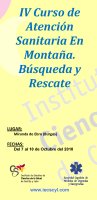Cartel IV Curso de Atención Sanitaria en Montaña. Búsqueda y Rescate