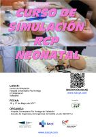 Curso de Simulación RCP Neonatal. Cartel Curso de Simulación RCP Neonatal.