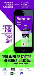 Sin Humos Phonemovie - Certamen de cortos en formato digital Cartel Sin Humos Phonemovie - Certamen de cortos en formato digital
