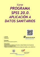 Curso Programa SPSS 20.0. Aplicación a Datos Sanitarios. Cartel Curso Programa SPSS 20.0. Aplicación a Datos Sanitarios.