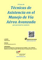 II Curso Técnicas de Asistencia en el Manejo de Vía Aérea Cartel Vía Aérea