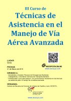 III Curso Técnicas de Asistencia en el Manejo de Vía Aérea Cartel Vía Aérea