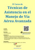 IV Curso Técnicas de Asistencia en el Manejo de Vía Aérea Cartel Vía Aérea 4