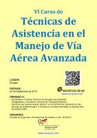 VI Curso Técnicas de Asistencia en el Manejo de Vía Aérea Cartel Vía Aérea 6