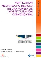 Curso Ventilación Mecánica No Invasiva en una Planta de Hospitalización Convencional. Cartel Curso Ventilación Mecánica No Invasiva en una Planta de Hospitalización Convencional.
