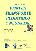 II Curso-Taller VMNI en Trasporte Pediátrico y Neonatal. Cartel II Curso-Taller VMNI en Trasporte Pediátrico y Neonatal.