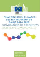 Convocatoria del Work Programme (WP) 2015 del 3er Programa de Salud UE 2014-2020. Cartel Convocatoria del Work Programme (WP) 2015 del 3er Programa de Salud UE 2014-2020.