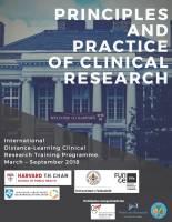 Máster Principles and Practice of Clinical Research Máster Principles and Practice of Clinical Research
