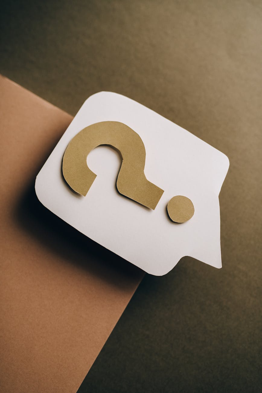 question marks on paper crafts