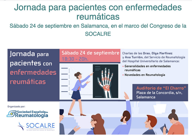 Cartel Jornada para pacientes con efermedades reumáticas