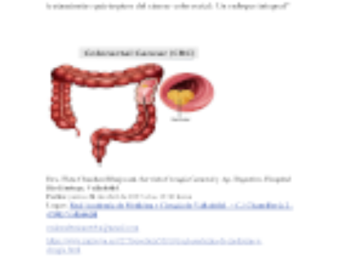 Ciclo » Persiguiendo al Cáncer» (4). «Avances en el diagnóstico y tratamientos quirúrgicos del cáncer colorrectal: Un enfoque integral»
