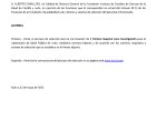 Proceso de Selección Técnico Superior para Investigación para el Laboratorio de Salud Pública de León