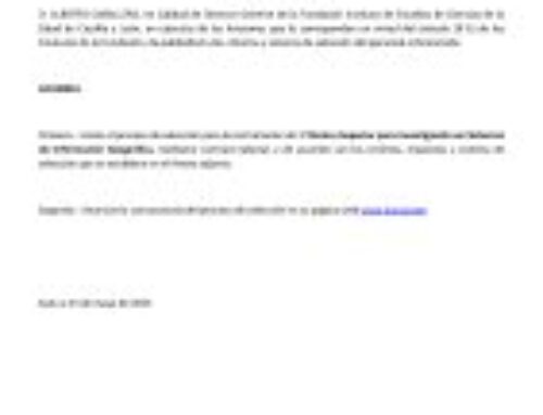 Proceso de Selección Técnico Superior para investigación en Sistemas de Información Geográfica