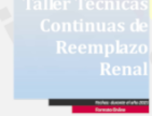 Taller Técnicas Continuas de Reemplazo Renal